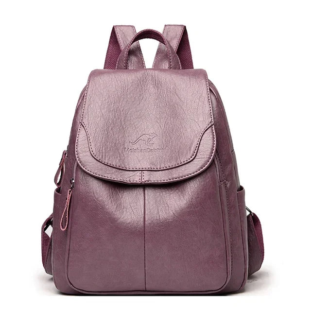 Damen Rucksack aus weichem Lederimitat