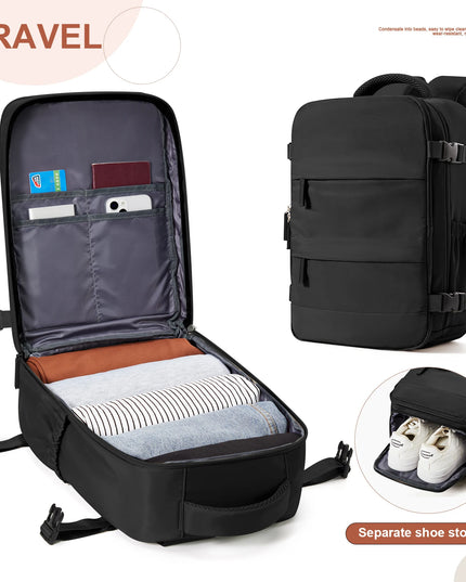 Laptop Rucksack für Business & Reise Schwarz