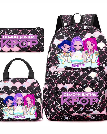 Schulrucksack Cartoon Style Hot Pink