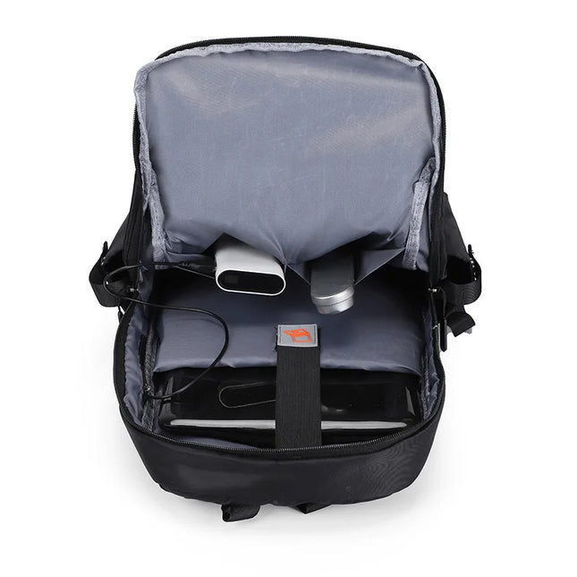 Uni Rucksack mit USB-Port, Schwarz