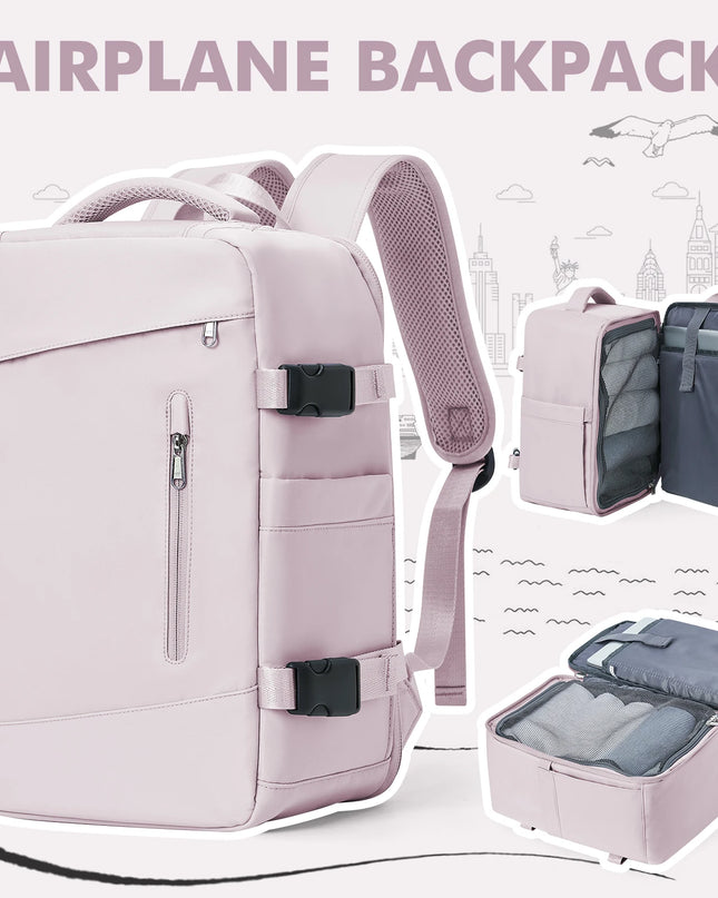 Uni Rucksack 20-35L mit Laptopfach - Beige