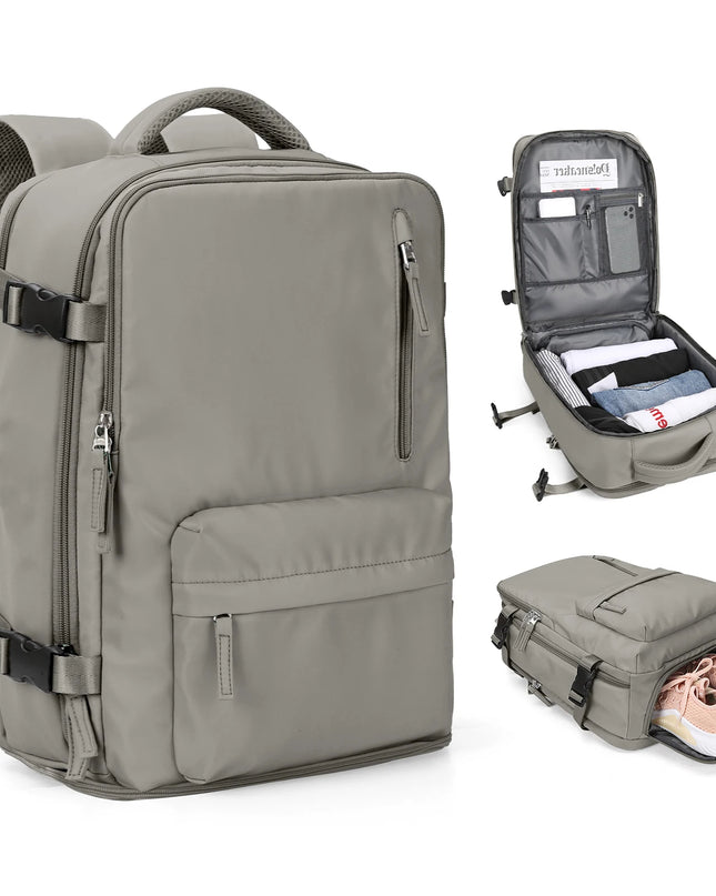 Reise Rucksack 20-35L Handgepaeck grau