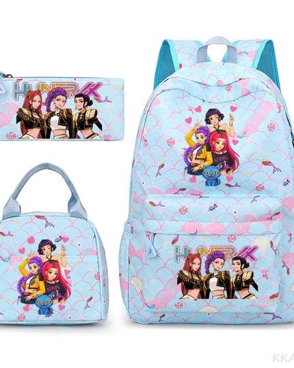 Schulrucksack Set mit Lunch Bag "Color 9"