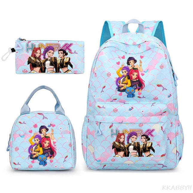 Schulrucksack Set mit Lunch Bag "Color 9"